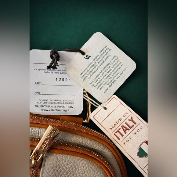 Valentina Genuine Italian Leather Crossbody Backpack— NWT main image 5